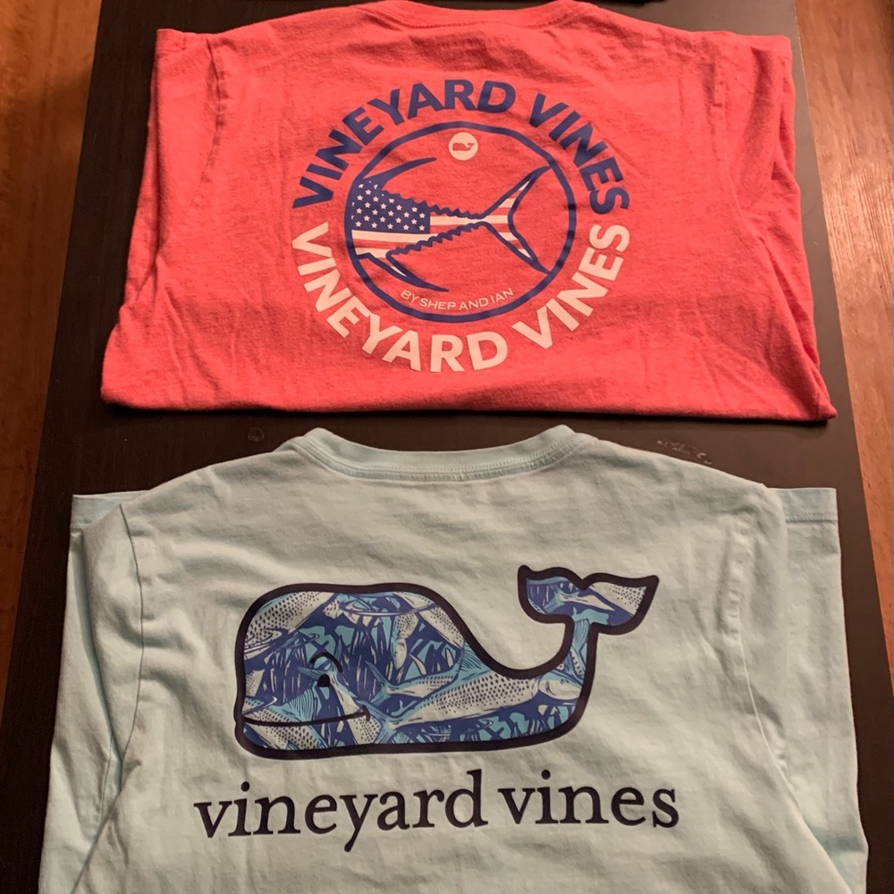 SOLD: A pair of Vineyard Vines T-shirts, Boys size medium 12-14